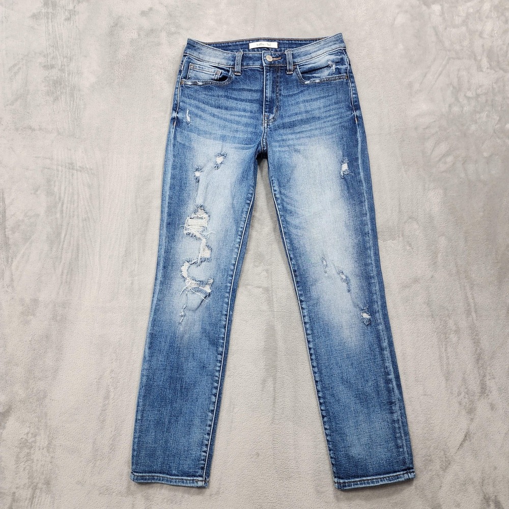 Willow + Root Jeans Womens 26 Blue The Everyday Skinny Distressed Stretch Casual
